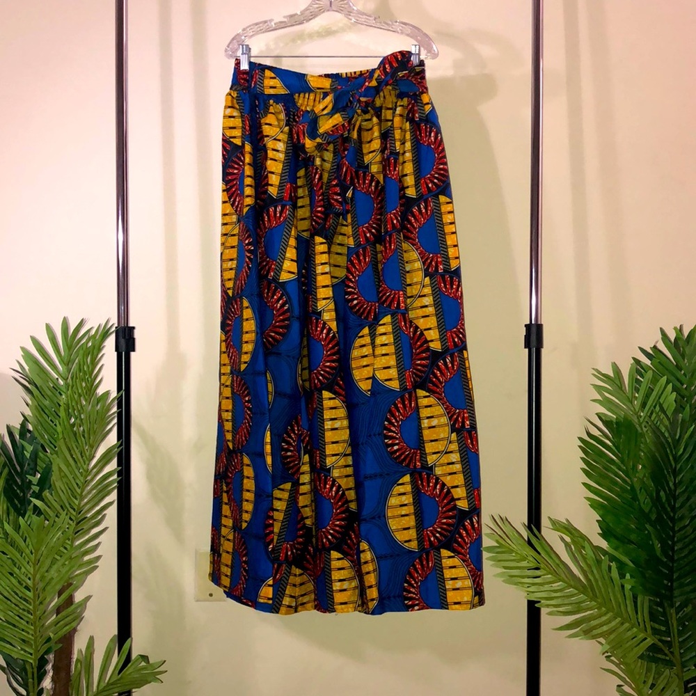 Long African print skirt